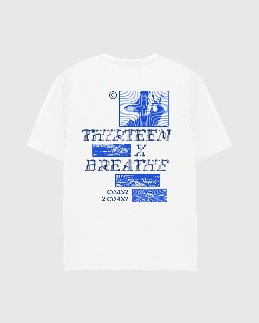 THIRTEEN x BREATHE: COAST 2 COAST TEE (WHITE)