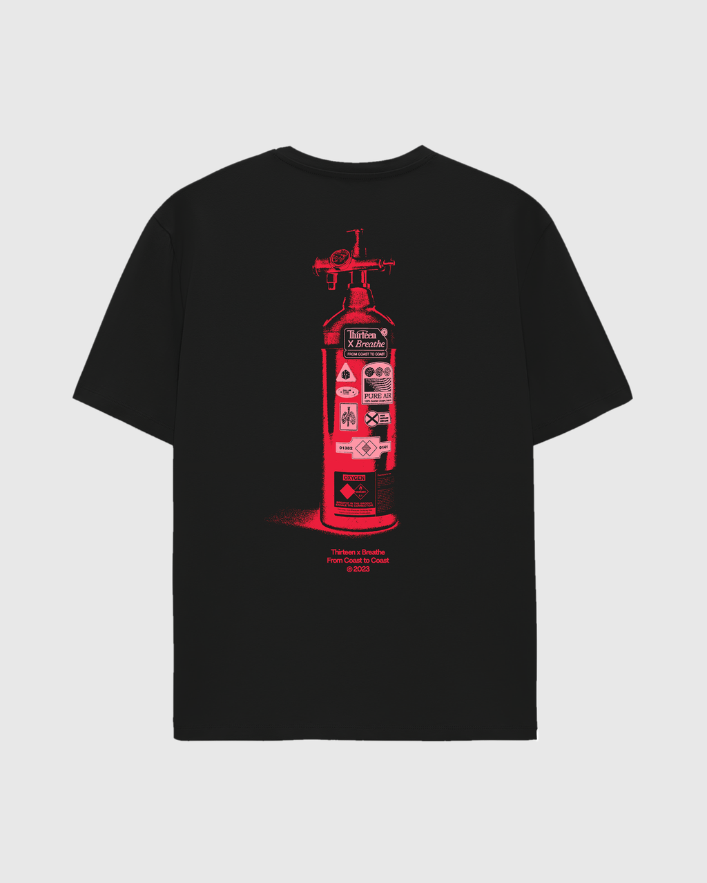 THIRTEEN x BREATHE: OXYGEN TEE (BLACK)