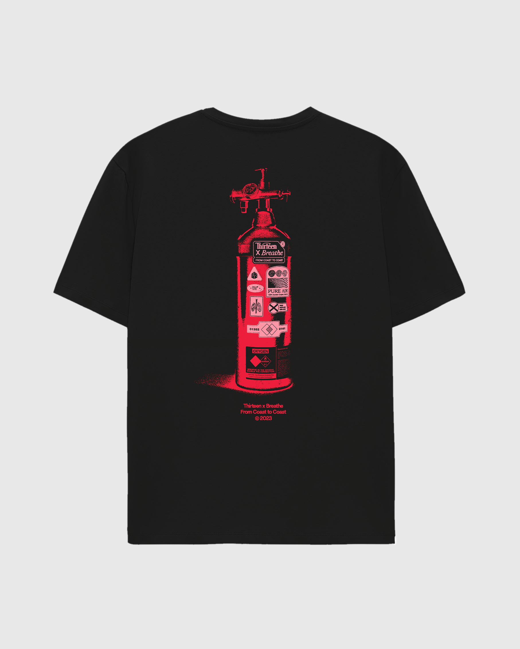THIRTEEN x BREATHE: OXYGEN TEE (BLACK)
