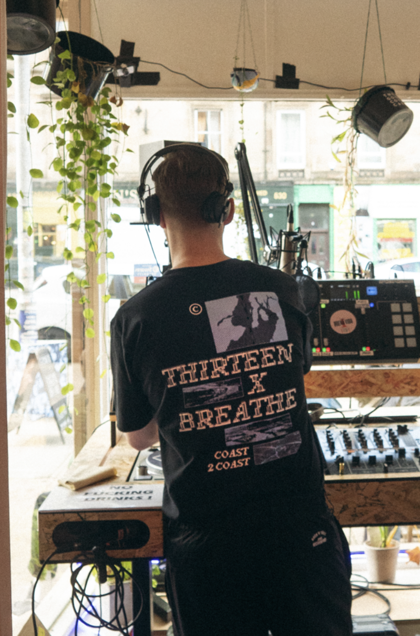 THIRTEEN x BREATHE: COAST 2 COAST TEE (BLACK)